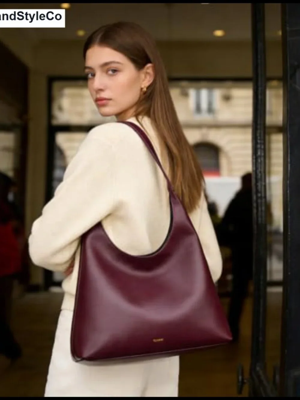 Slouchy Vegan Leather Hobo Shoulder Bag Large Tote Purse